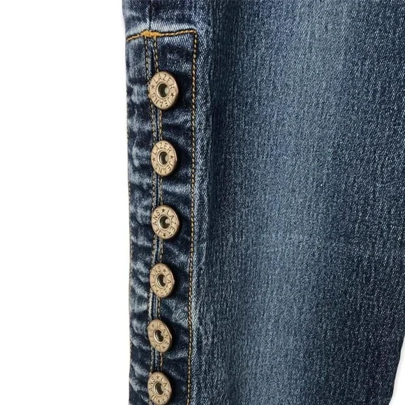 Y2K Button Side Bootcut Jeans - Picture 4 of 4